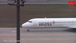 Volotea Airlines Boeing 717 EIFGH Landing  Germany BerlinTegel 011214 [upl. by Ruddie16]