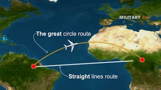 Why Airplanes Fly On A Curved Path [upl. by Malas927]