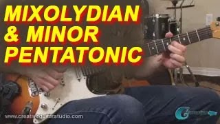 IMPROVISATION Combining Mixolydian amp Minor Pentatonic [upl. by Siocnarf]