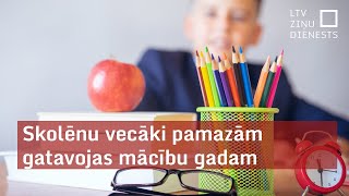 Skolēnu vecāki pamazām gatavojas mācību gadam [upl. by Brigid]