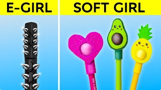 IDEE PER LA SCUOLA EGIRL VS SOFT GIRL  Chi È la Migliore Trucchi da Furbi 🤫 di 123 GO CHALLENGE [upl. by Henson5]