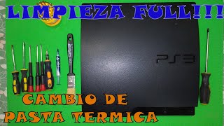 COMO DESARMAR PS3 SLIM LIMPIAR Y CAMBIAR PASTA TERMICA FÁCIL Y BIEN EXPLICADO  SERVICE COMPLETO [upl. by Gisser]