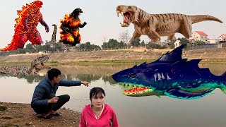 HuyềnCandy đại chiến Khủng long bạo chúa Godzilla Quái Vật p420DinosaurGodzilla In Real Life [upl. by Sinned107]