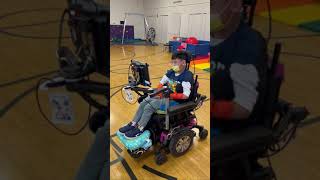 Max Trying Out the EyeGaze Power Wheelchair [upl. by Ahab685]