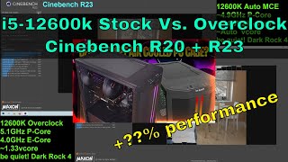 Intel i512600K Stock Vs Overclock  Cinebench R20  R23 [upl. by Oirad245]