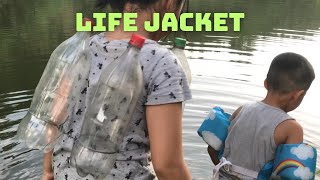 DIY Life Jacket for Kids  How to Make a Recycled Plastic Bottle Floatation Vest [upl. by Ansev]