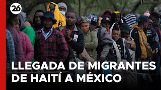 Imparable llegada de migrantes de Haití a México [upl. by Cyb]