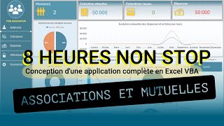 Gestion des associations et mutuelles formation complète de création Excel VBA de A à Z du fichier [upl. by Vachell]