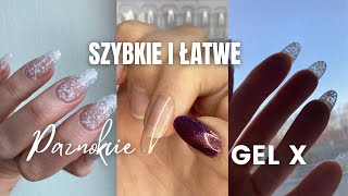 Przedłużam Paznokcie z metodą Gel X Tipsy Tipsy Zelowe używając produkty BLULOU [upl. by Rosamund]