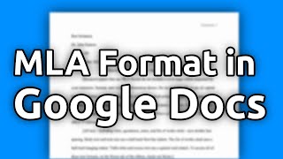 How to Set Up an MLA Format Paper with Works Cited Page in Google Docs [upl. by Hannad542]