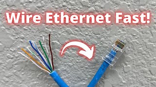 How to wire ethernet cables FAST Cat 5 Cat 5e Cat 6 RJ45 Pass Through Network Connector [upl. by Chellman]