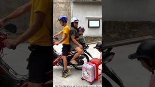 How Rajus hole family travel in a bike shorts vairalshorts facts banglafacts trendingshorts [upl. by Knorring363]