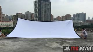 meseven White Canvas Material Fabric Projector Screen with Black Borders and Eyelets [upl. by Scheers]