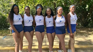 86th Annual Gaithersburg Parade  Clarksburg HS Blue Essence Majorettes [upl. by Ruosnam]