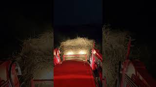 Unrolling old hay for the horses horse tractor kioti kioti NS series love farm homesteading [upl. by Holloway56]