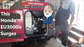 Surging Honda EU3000is Generator [upl. by Pickett]