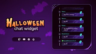 Halloween Twitch Chat Widget for StreamElements amp OBS Studio [upl. by Aia]