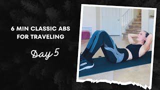 6 min classic abs for Traveling Day 5  no equipment Fourtwofitness [upl. by Giverin]