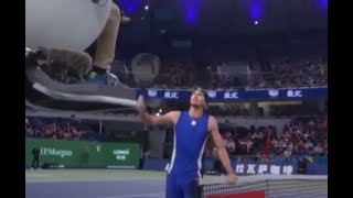 Zverev VS Umpire Outburst over Clear Double Bounce Replay at the end [upl. by Wynne]