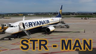 Ryanair flight Stuttgart  Manchester trip report [upl. by Ardnasirk389]