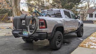 Ram 1500 TRX Dakine Mountain Bike Tailgate Pad Test [upl. by Atiana803]