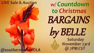 Sale Auction  BARGAINS BY BELLE  Counting down until Christmas  Come shop chat amp bid [upl. by Edylc]