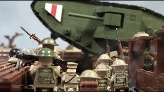 LEGO WW1 battle of the Somme Tank attack lego stop motion Part 2 [upl. by Ettenawtna]