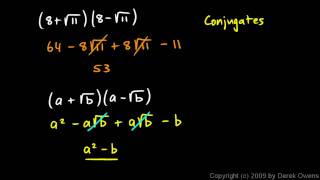 Algebra 1 119b  Conjugates [upl. by Aniger651]