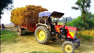 Eicher 242 tractor is transporting paddy in trolley after a long time  Eicher 242 tractor [upl. by Kella234]