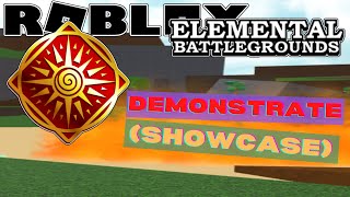 NEW ELEMENT UPDATE ☀️ SOLAR Element Demonstrate Showcase  Roblox Elemental Battleground [upl. by Ahseik]