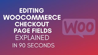 How To Edit WooCommerce Checkout Page Fields In 2024 [upl. by Borreri]