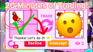 ✨20 minutes of Adopt me Trading✨I TRADED MY PARROT  INVENTORY TOUR 2024 [upl. by Ellinet]