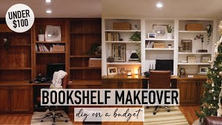 HOME UPDATE Bookcase Refresh  Shelf stylingDIY on a budget [upl. by Cherida]