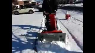 SNOW BLOWERS ARIENS 24quot WITH SLUSH PLOW REMOVING 2quot LIGHT SNOW [upl. by Steep]