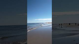 Bamburgh castle from the beach 😍 asmr beach silentvlog castle bluesky lastkingdom [upl. by Mik462]