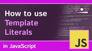 Template Literals in Javascript [upl. by Auqinaj]