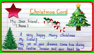 Christmas card writing2024christmas wisheschristmas letter writingchristmas greeting card writing [upl. by Hazel]