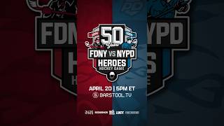 NYPD vs FDNY Hockey Heroes 50th year anniversary game goes down April 20th 5PM ET on BarstoolTV [upl. by Rhiana]