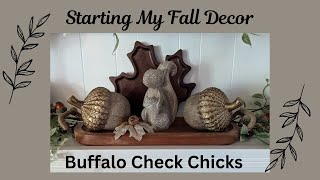 Fall Series 1 Decorating My Hutch amp 4Tiered Stand for Fall [upl. by Ahsienet]