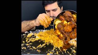 ASMR EATING SPICY CHICKEN LEG PIECE🔥 EGG CURRY  shorts mukbangnasmreating mukbangasmr asmr [upl. by Noitna]