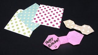 How to ORIGAMI Crown  折り紙で作る箸置き誕生日 リボン [upl. by Nohtiek]