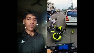 Bike 🚳 accident ⚠️ ।। Safe drive reaction trending ytshortssahib stunts [upl. by Stalker840]