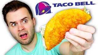 Taco Bells GREASIEST menu item is BACK… Toasted Cheddar Chalupa REVIEW [upl. by Enamart85]