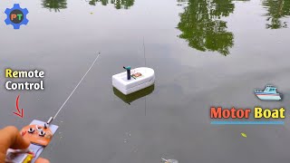 Remote Control Motor Boat 🛥️  How To Make Remote Control Boat At Home  DIY RC Boat [upl. by Hamlani18]