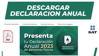 Como Descargar la Declaración Anual 2023 [upl. by Possing]