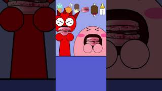 KIRBY VS RADDY INCREDIBOX SPRUNKI  KIRBY FOOD EMOJI ASMR  KIRBY ANIMATION [upl. by Hein]