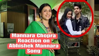 Mannara Chopra Reaction On Upcoming First New Song With Abhishek Kumar Shoot in Chandigarh [upl. by Adallard]