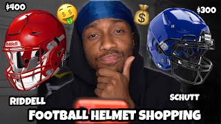 Football Helmet Shopping With A Semi Pro Football Player🤑🏈 Riddell SpeedFlex Or Schutt F7🤔 [upl. by Dlawso991]