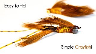 Simple Crayfish  With rabbit zonkers  McFly Angler Fly Tying Tutorials [upl. by Gates]