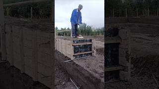 Rammed earth wall construction process [upl. by Peggir]